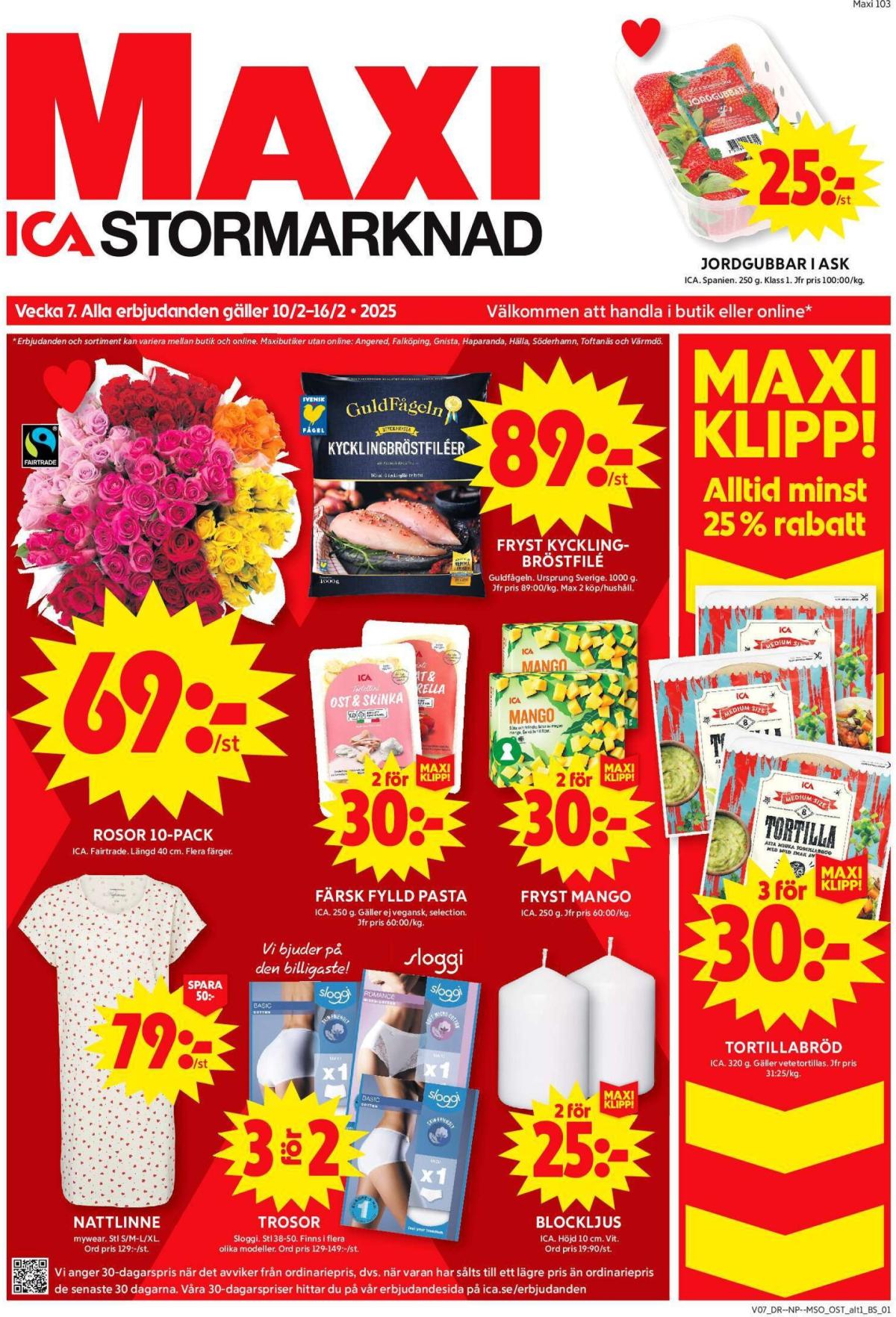 ICA Maxi-reklambladet giltigt från 10/02 - 16/02