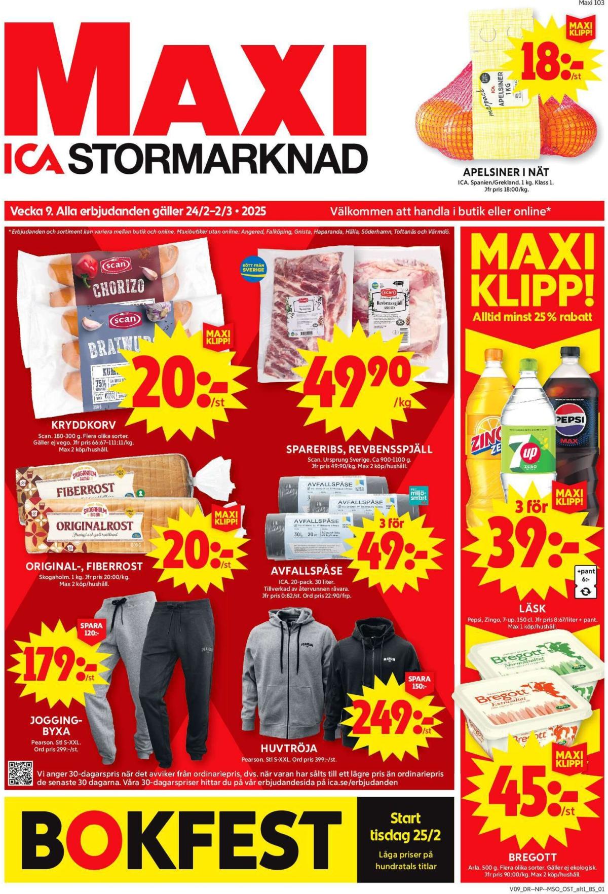 ICA Maxi-reklambladet giltigt från 24/02 - 02/03