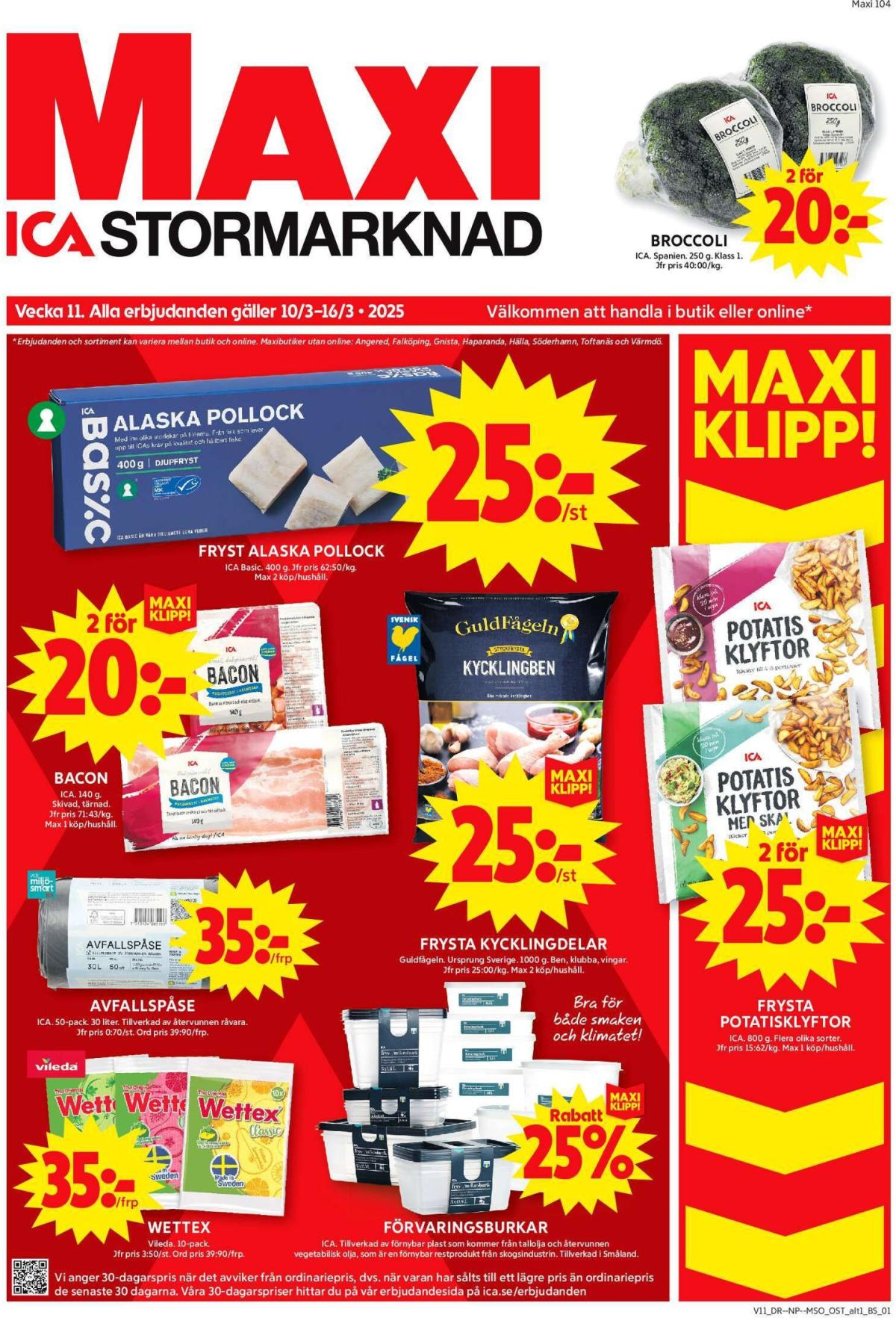 ICA Maxi-reklambladet giltigt från 10/03 - 16/03