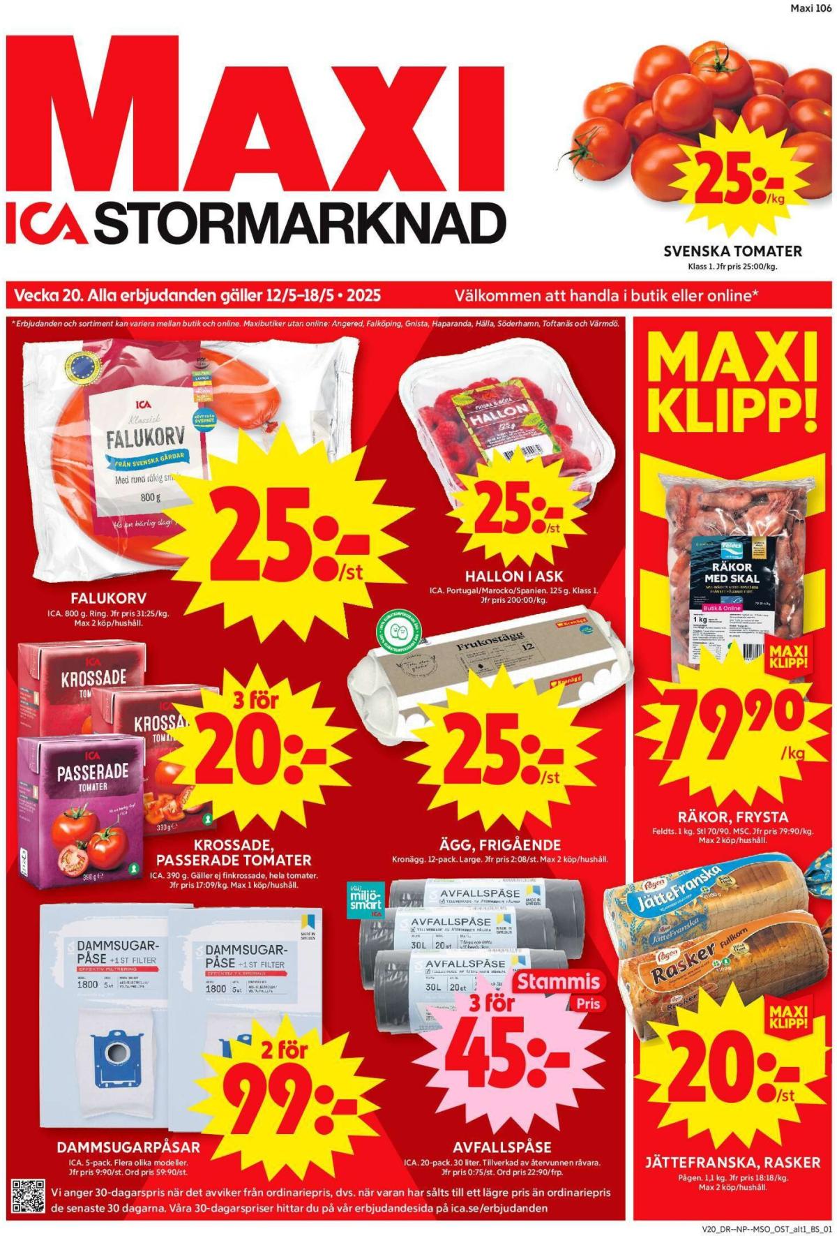 ICA Maxi-reklambladet giltigt från 12/05 - 18/05