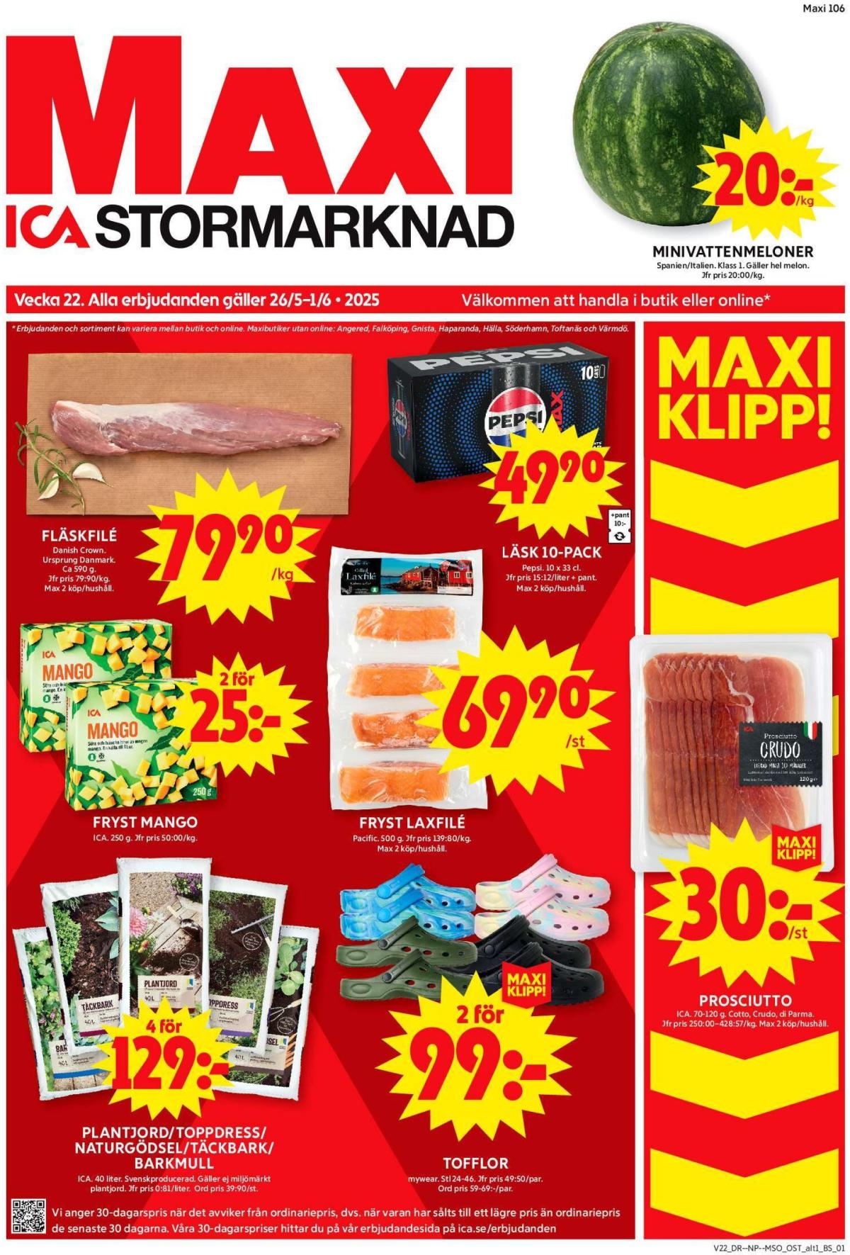 ICA Maxi-reklambladet giltigt från 26/05 - 01/06