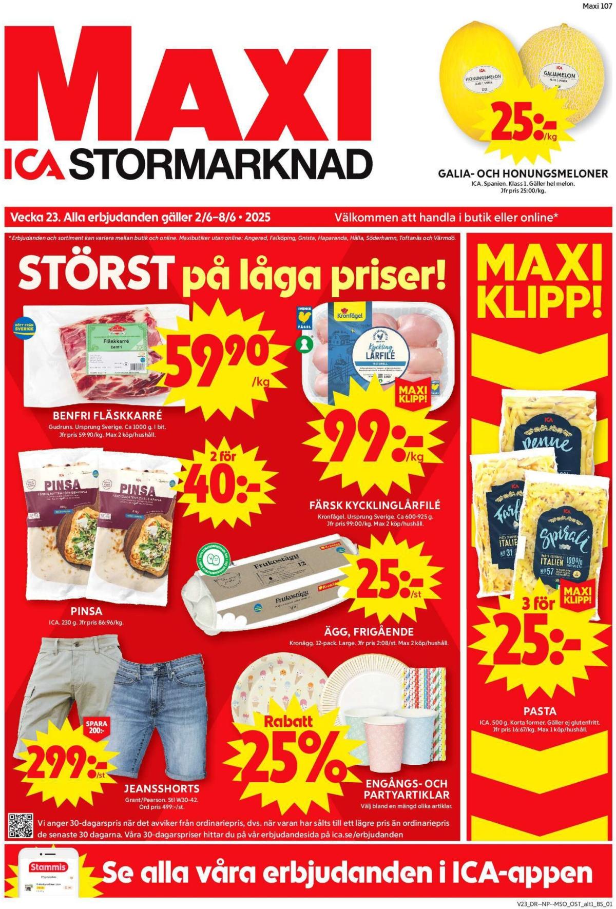 ICA Maxi-reklambladet giltigt från 02/06 - 08/06