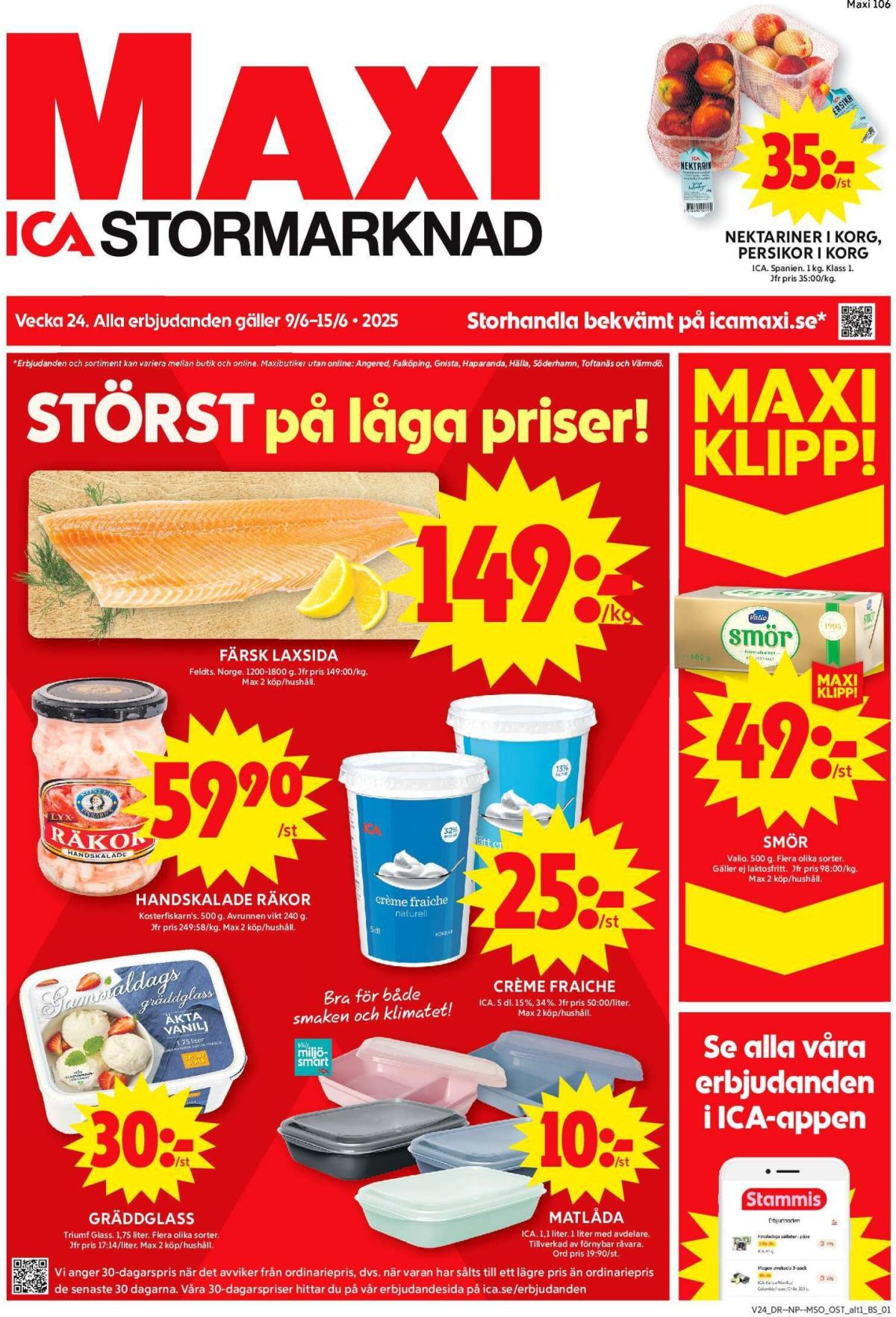 ICA Maxi-reklambladet giltigt från 09/06 - 15/06