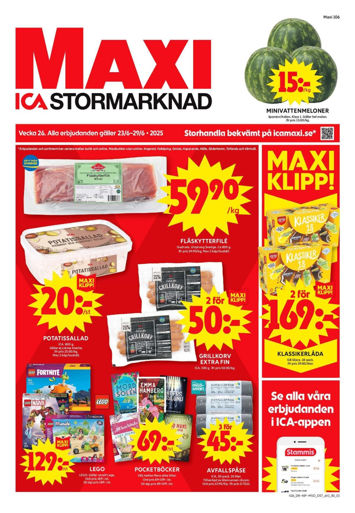 ICA Maxi-reklambladet giltigt från 23/06 - 29/06