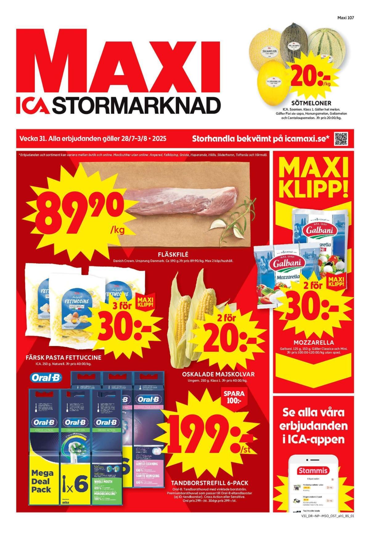 ICA Maxi-reklambladet giltigt från 28/07 - 03/08