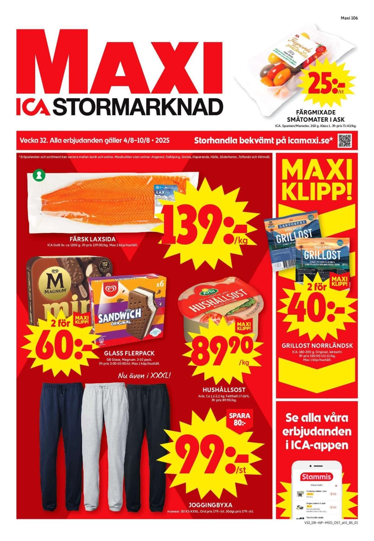 ICA Maxi-reklambladet giltigt från 04/08 - 10/08
