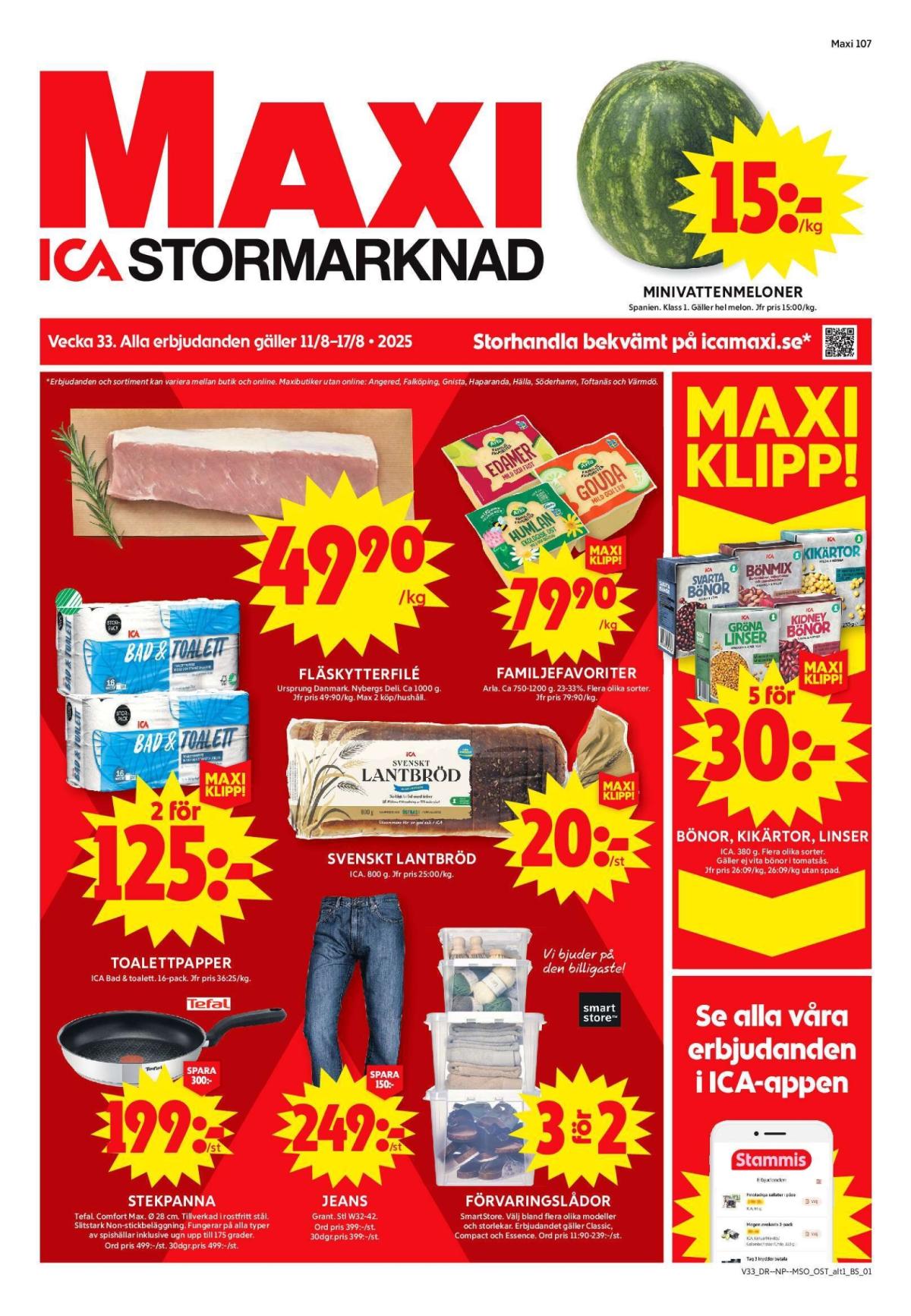 ICA Maxi-reklambladet giltigt från 11/08 - 17/08
