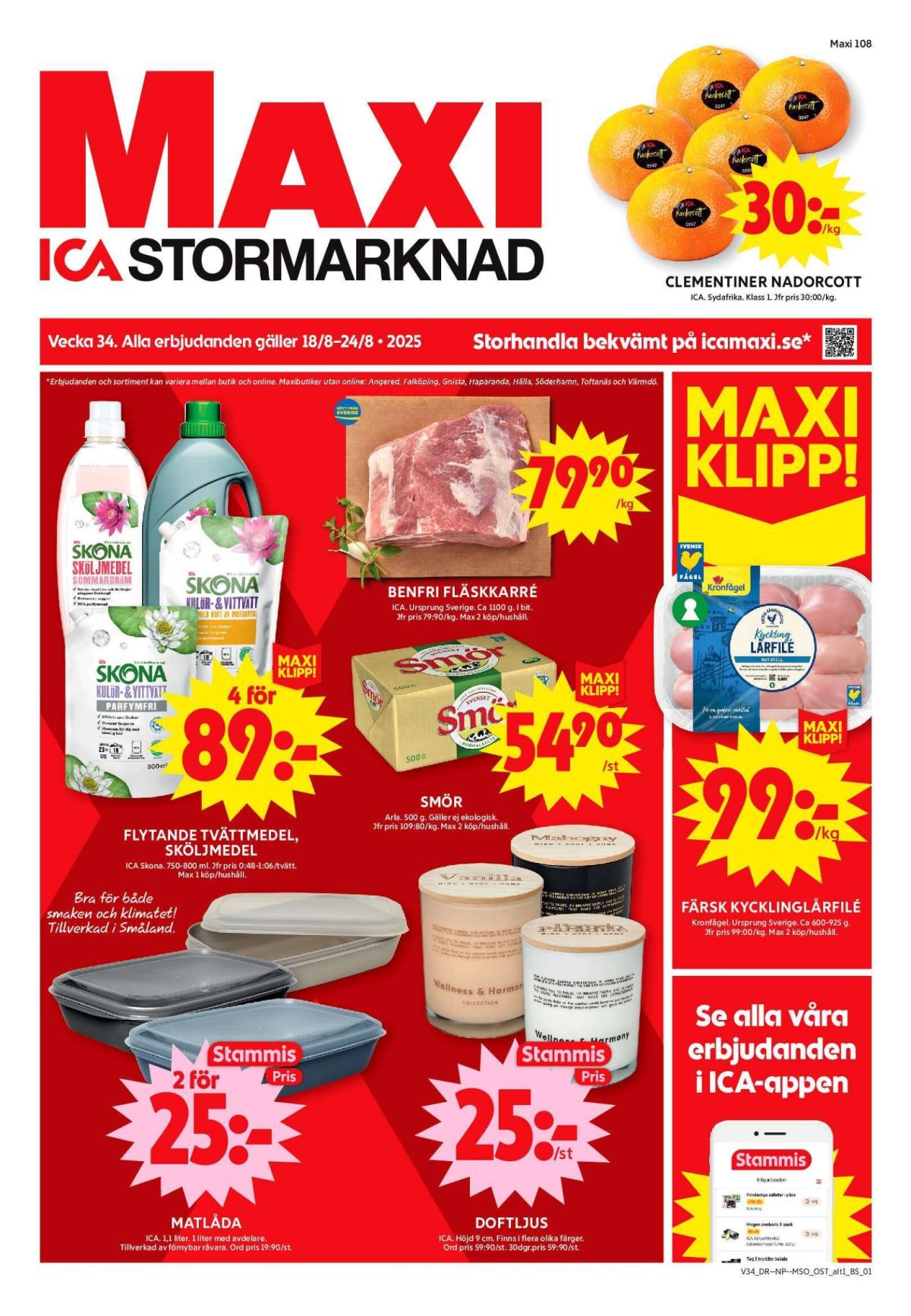ICA Maxi-reklambladet giltigt från 18/08 - 24/08