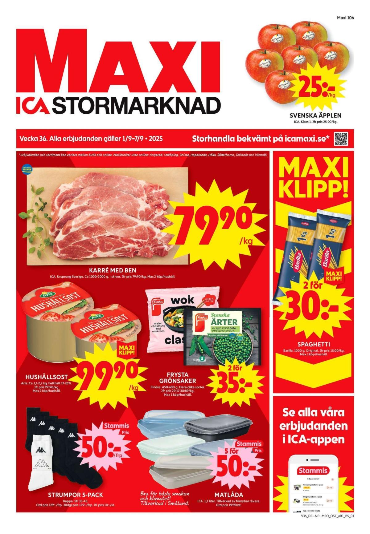 ICA Maxi-reklambladet giltigt från 01/09 - 07/09