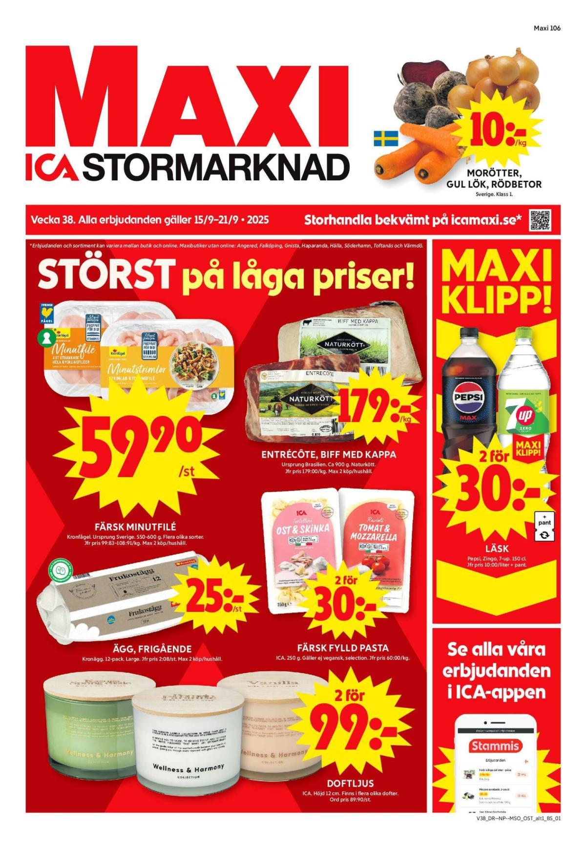 ICA Maxi-reklambladet giltigt från 15/09 - 21/09