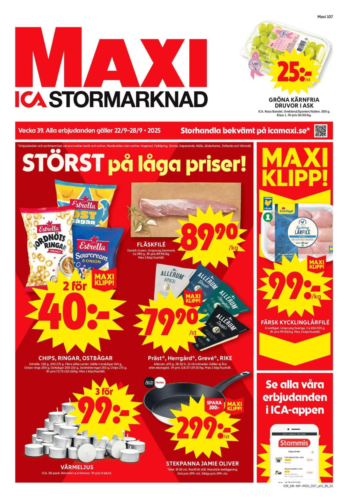 ICA Maxi-reklambladet giltigt från 22/09 - 28/09
