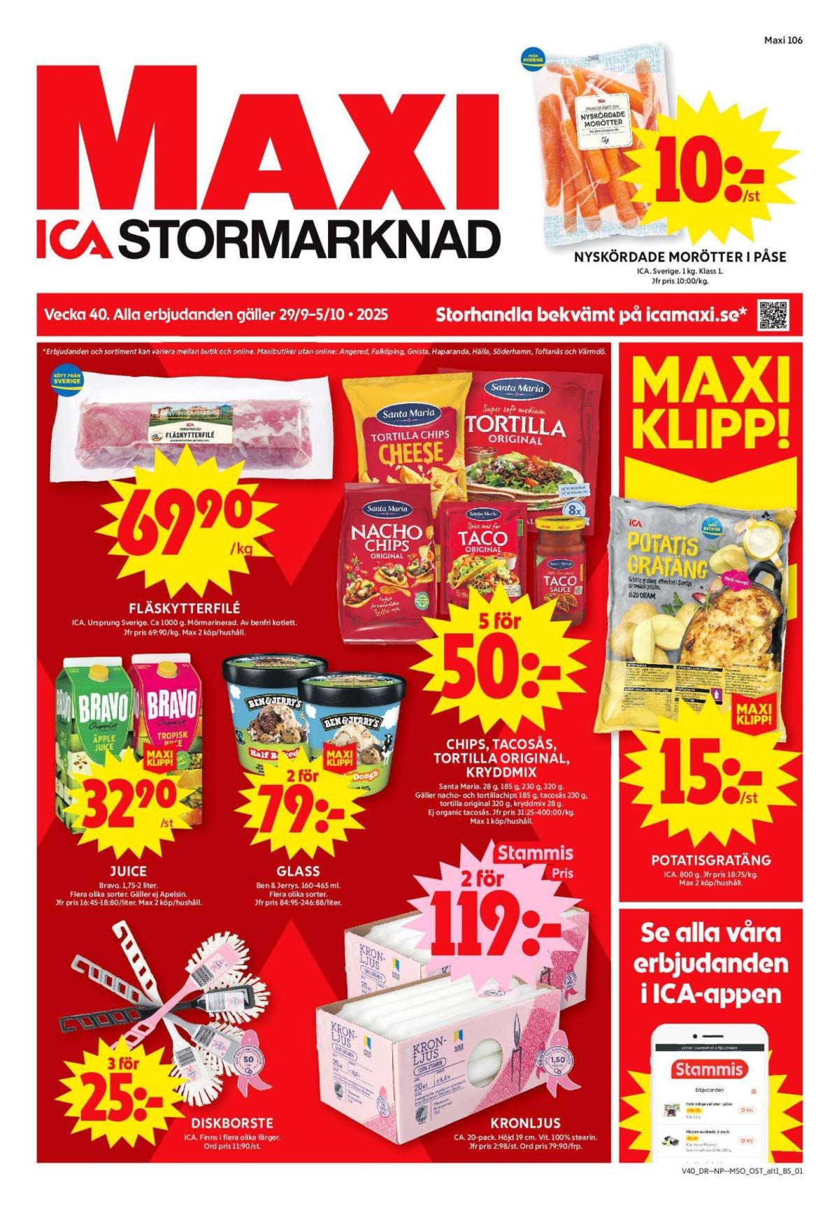 ICA Maxi-reklambladet giltigt från 29/09 - 05/10