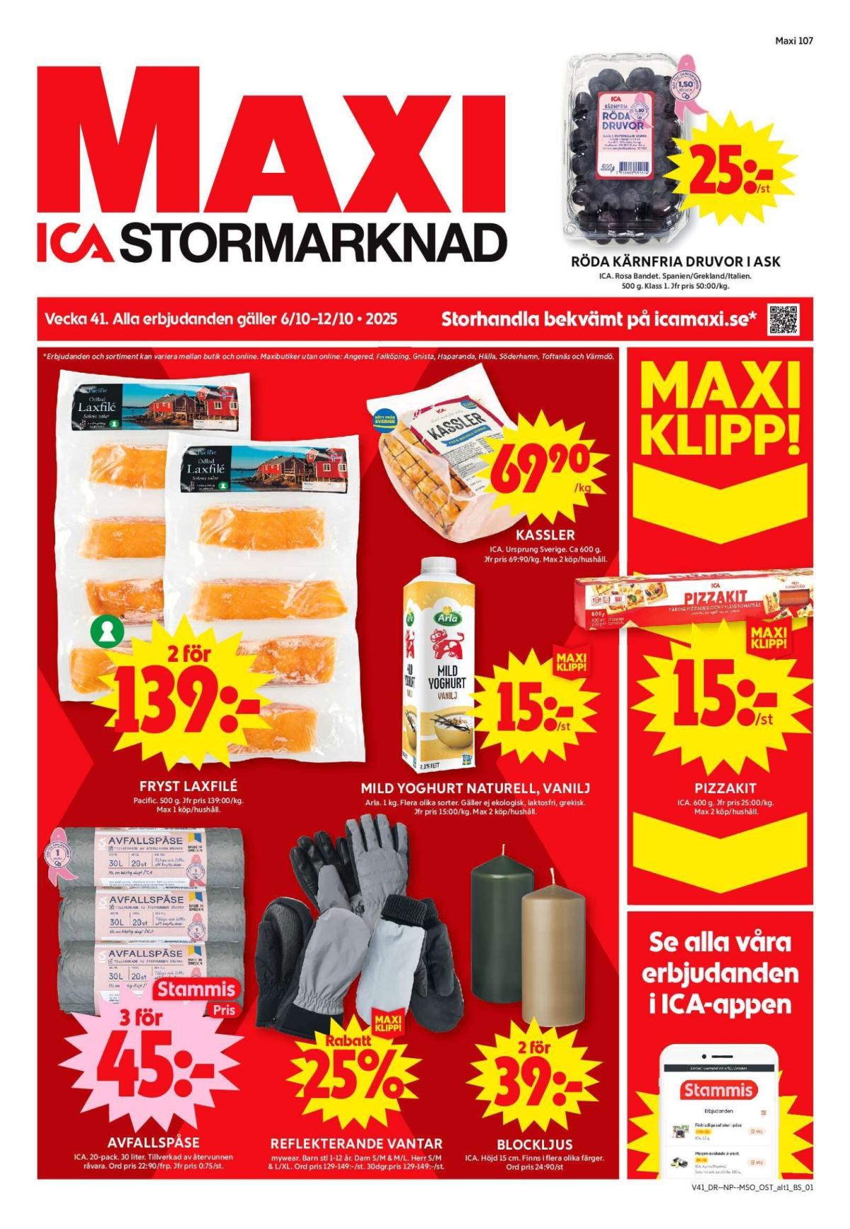 ICA Maxi-reklambladet giltigt från 06/10 - 12/10