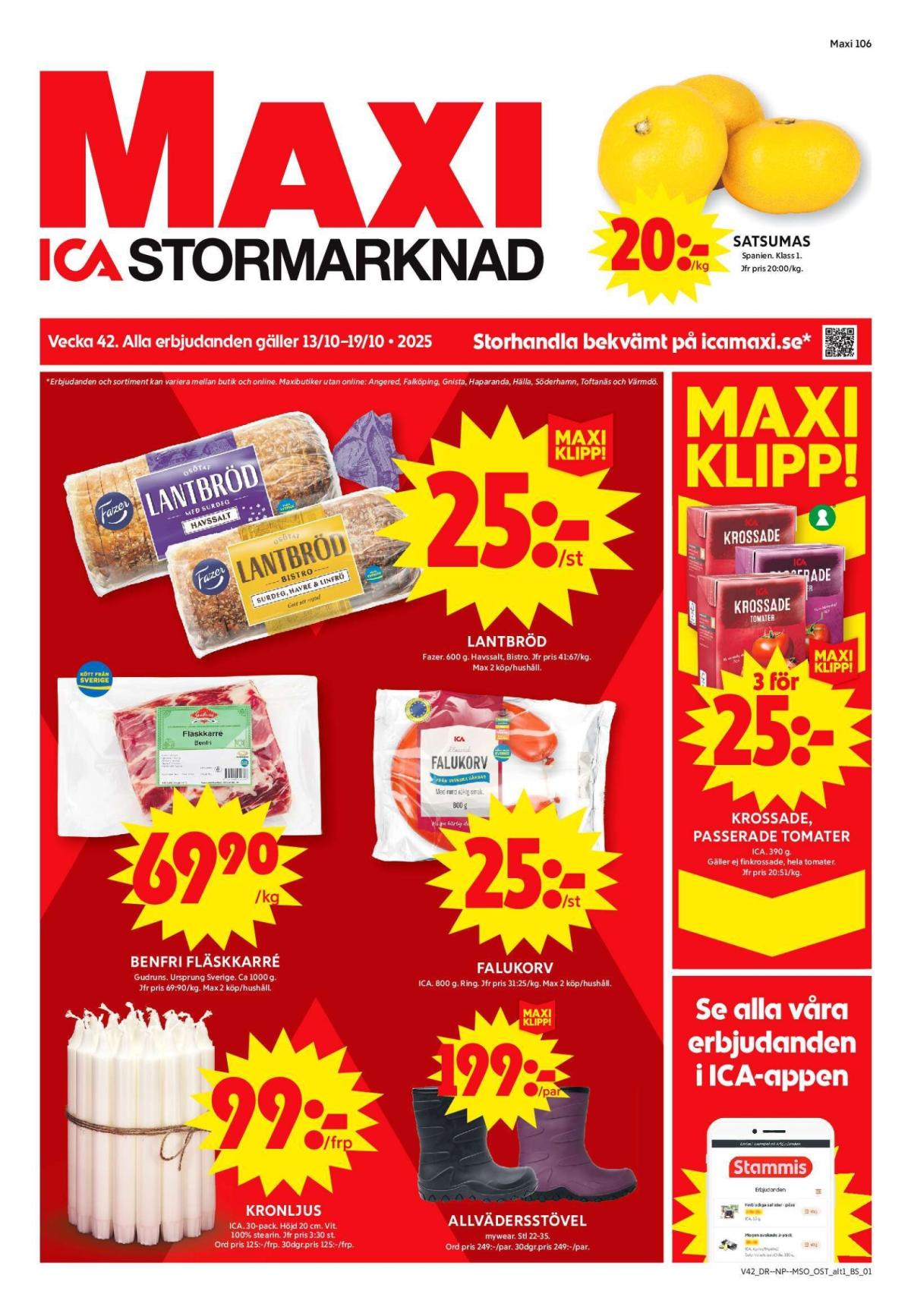 ICA Maxi-reklambladet giltigt från 13/10 - 19/10