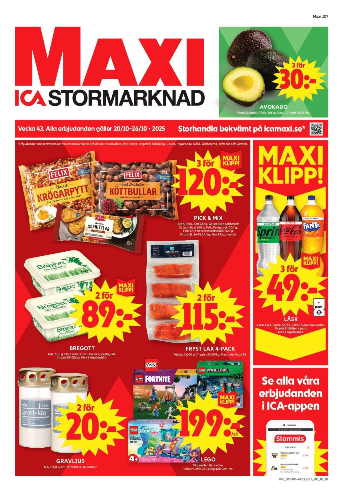ICA Maxi-reklambladet giltigt från 20/10 - 26/10