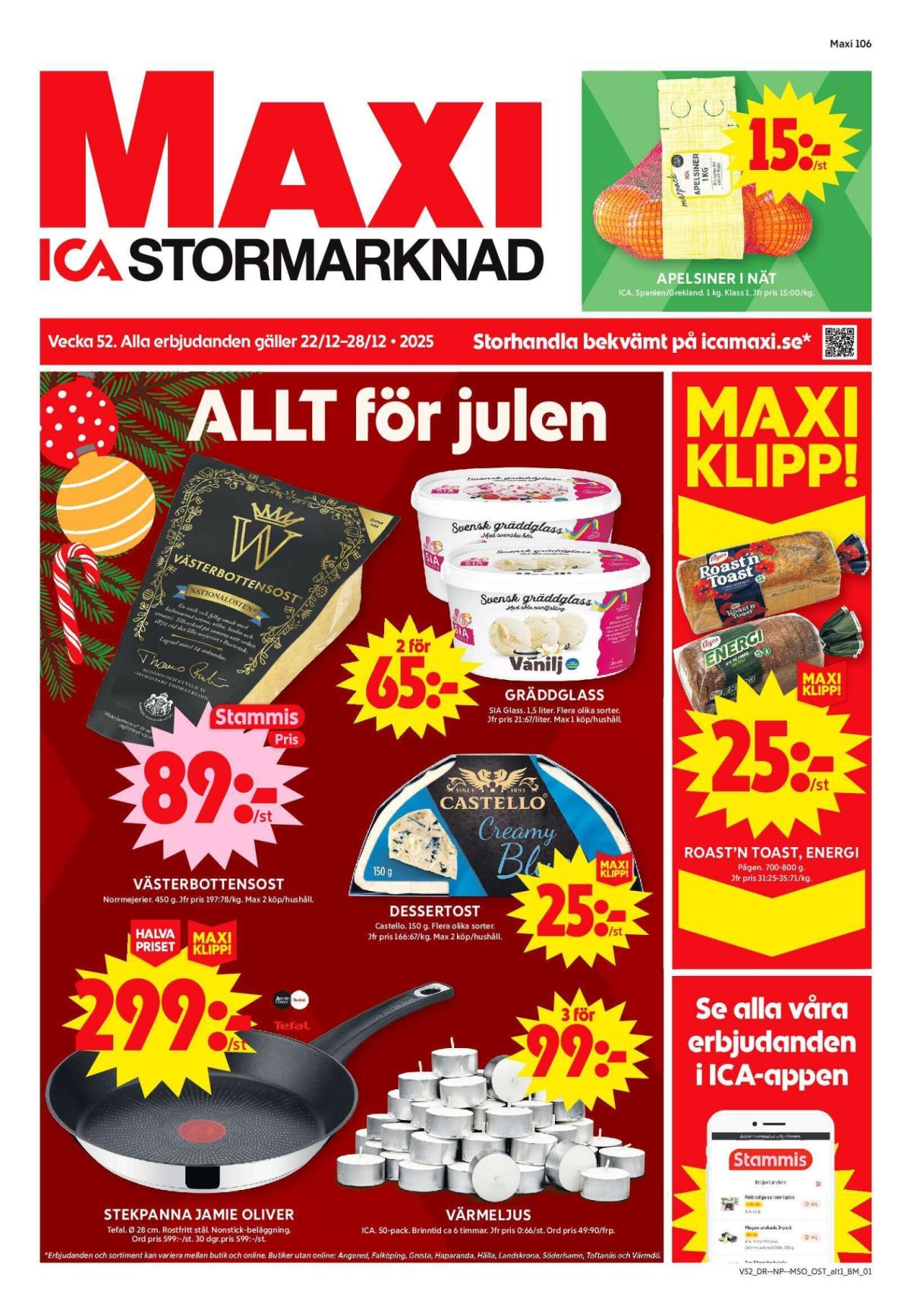 ICA Maxi-reklambladet giltigt från 22/12 - 28/12