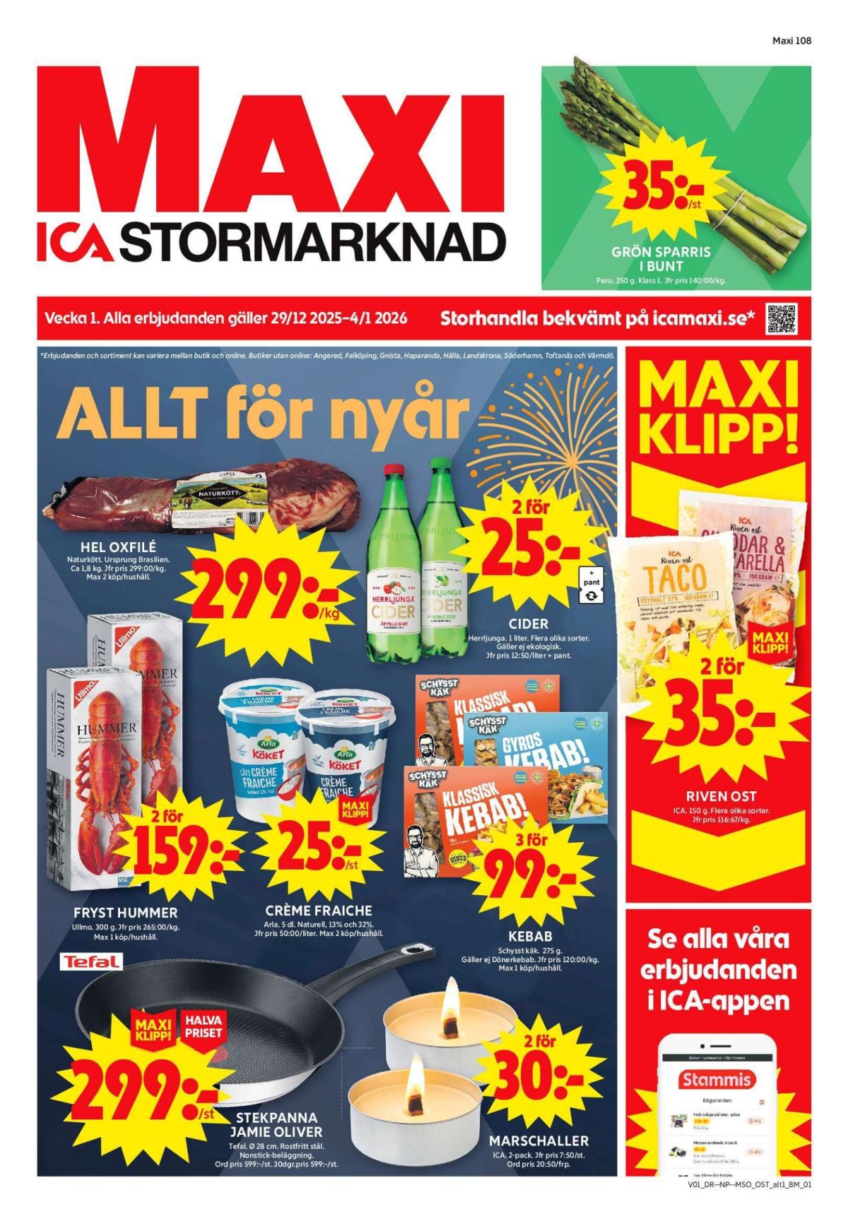 ICA Maxi-reklambladet giltigt från 29/12 - 04/01