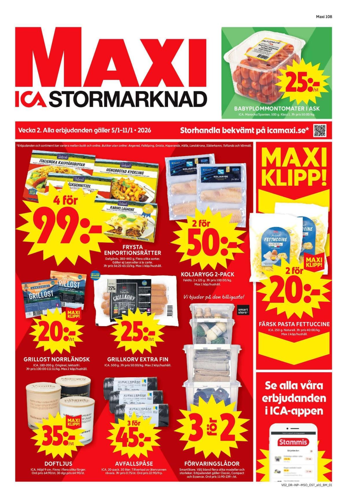 ICA Maxi-reklambladet giltigt från 05/01 - 11/01