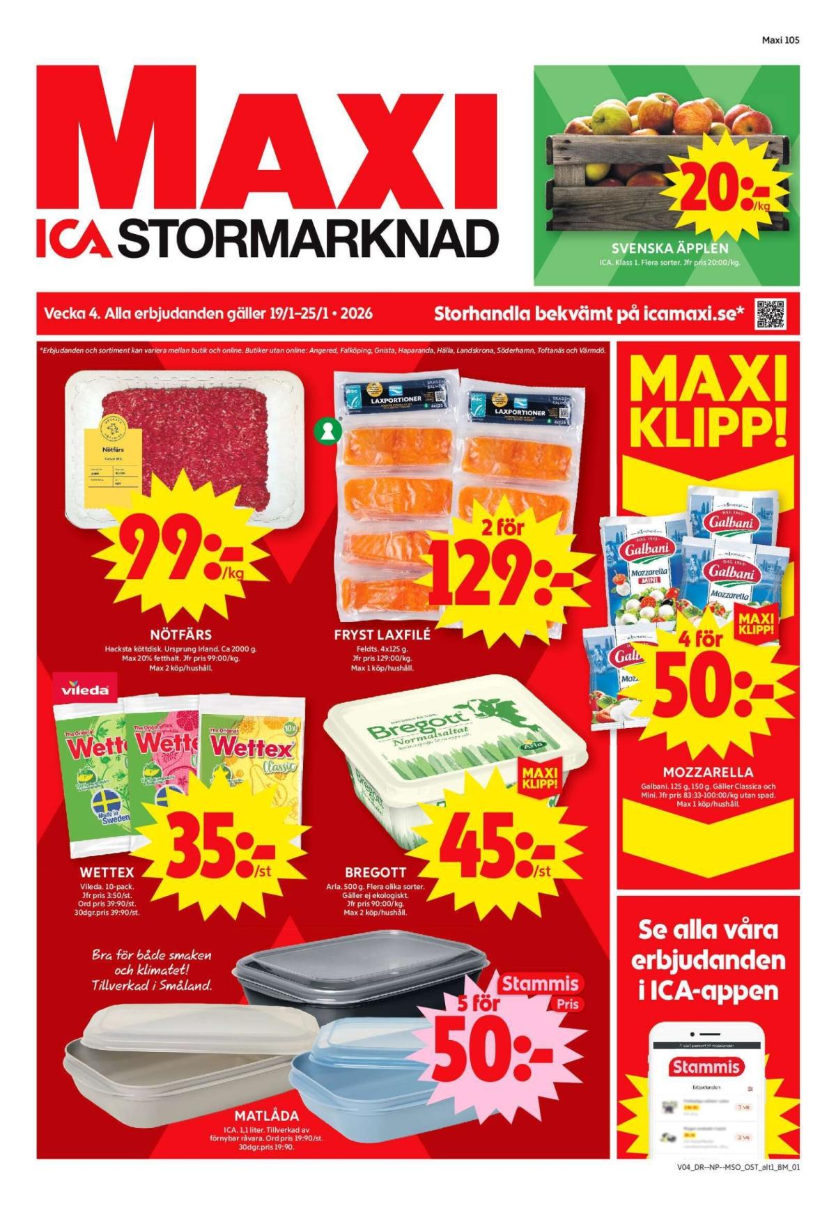 ICA Maxi-reklambladet giltigt från 19/01 - 25/01