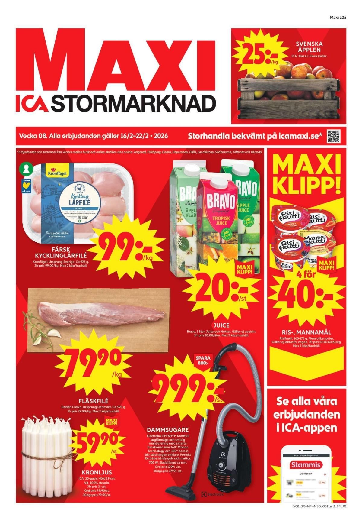 ICA Maxi-reklambladet giltigt från 16/02/2026 - 22/02/2026