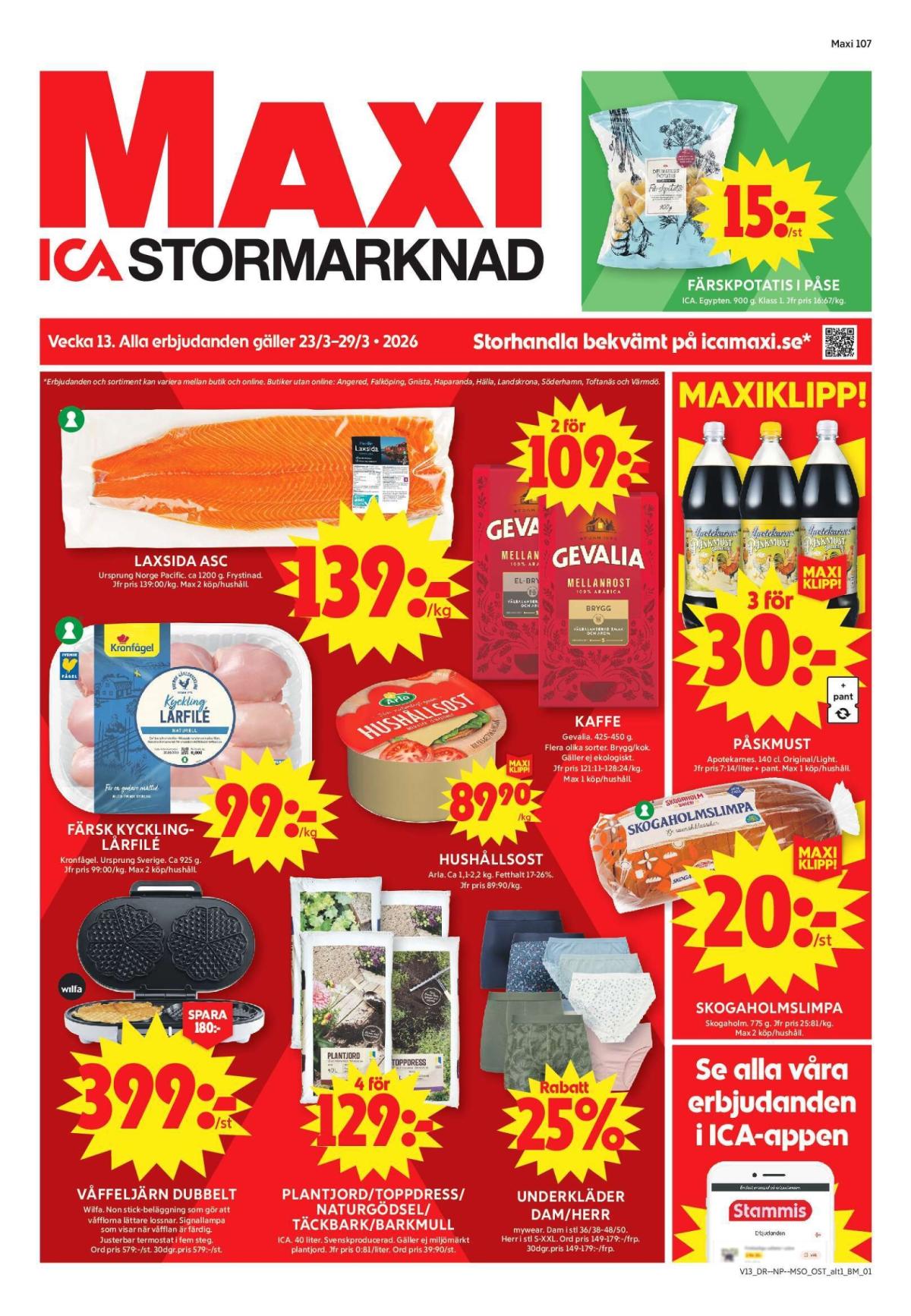 ICA Maxi-reklambladet giltigt från 23/03/2026 - 29/03/2026