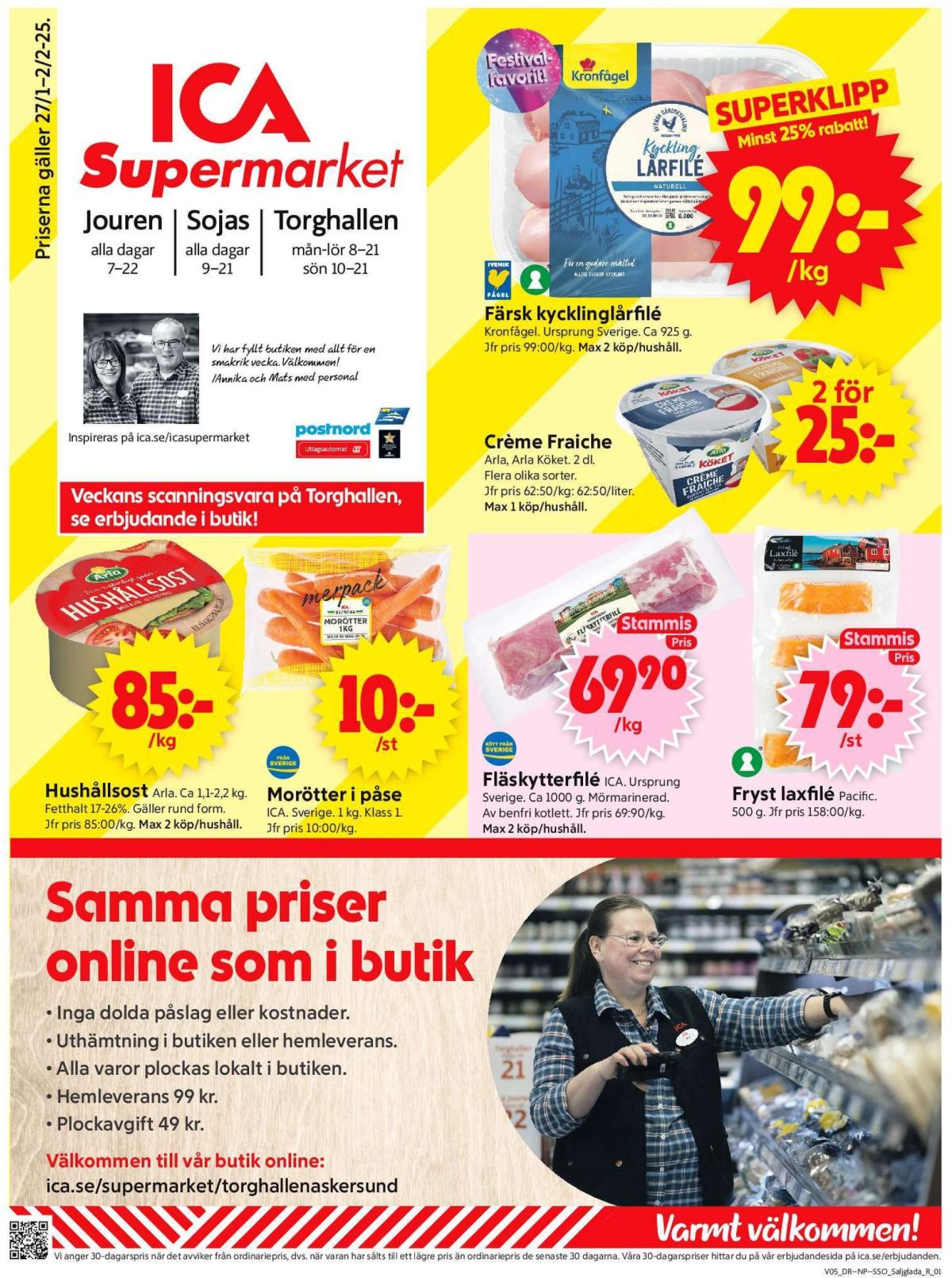 ICA Supermarket-reklambladet giltigt från 27/01 - 02/02