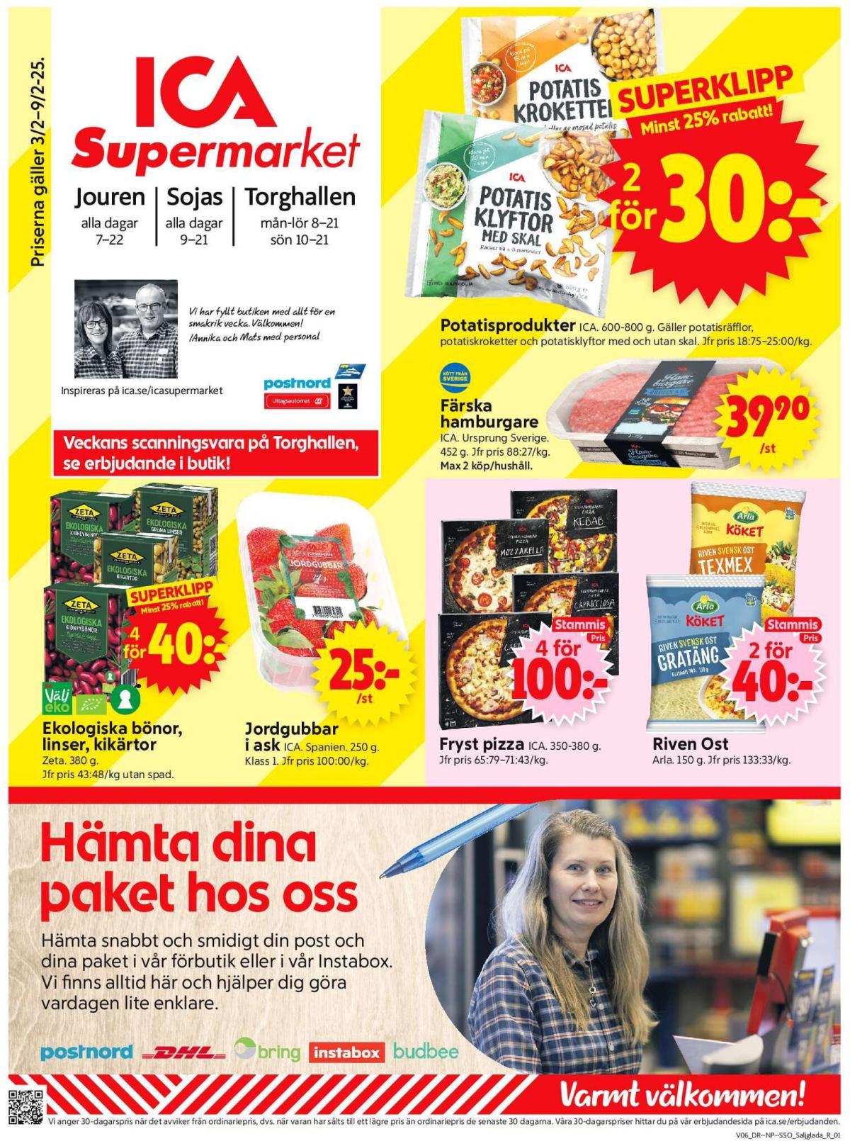 ICA Supermarket-reklambladet giltigt från 03/02 - 09/02