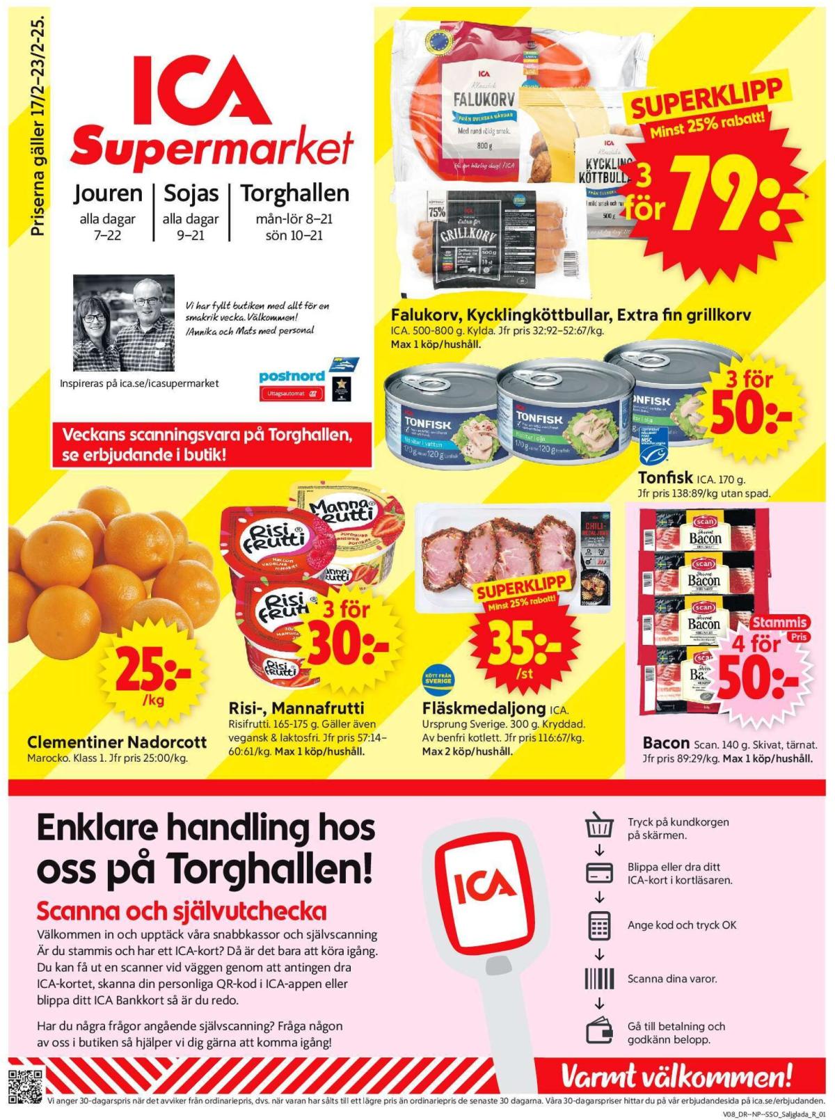 ICA Supermarket-reklambladet giltigt från 17/02 - 23/02