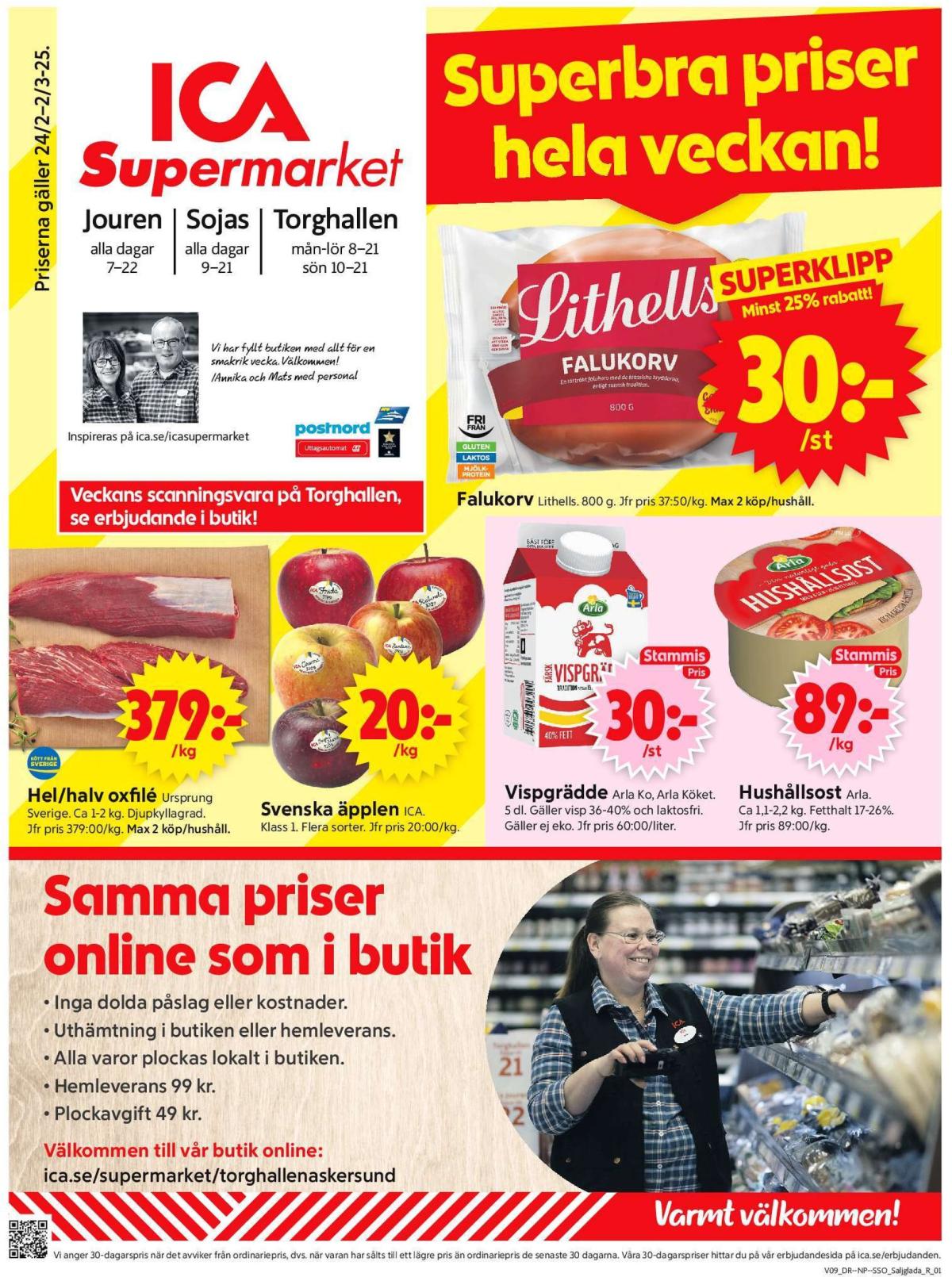 ICA Supermarket-reklambladet giltigt från 24/02 - 02/03