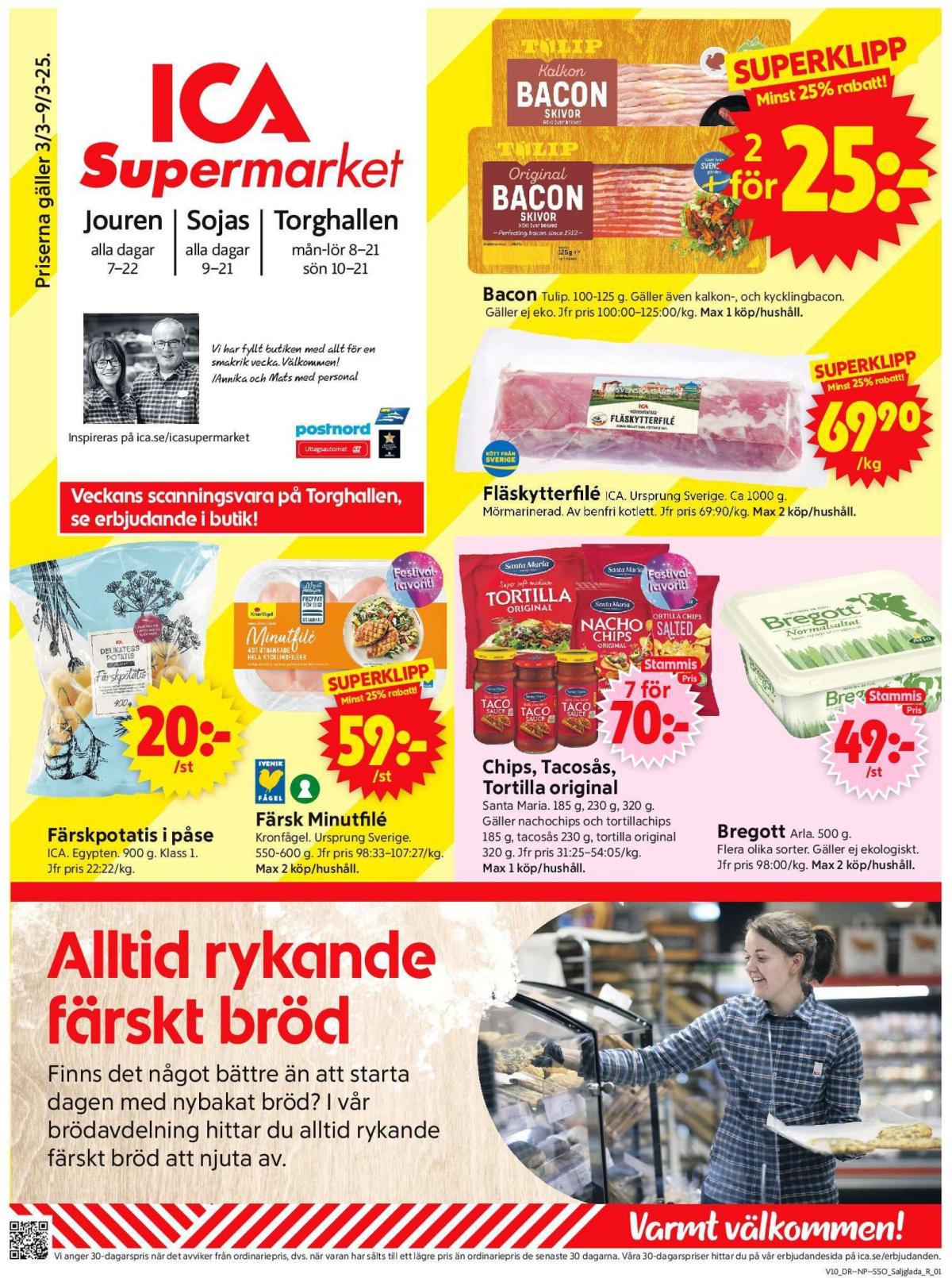 ICA Supermarket-reklambladet giltigt från 03/03 - 09/03