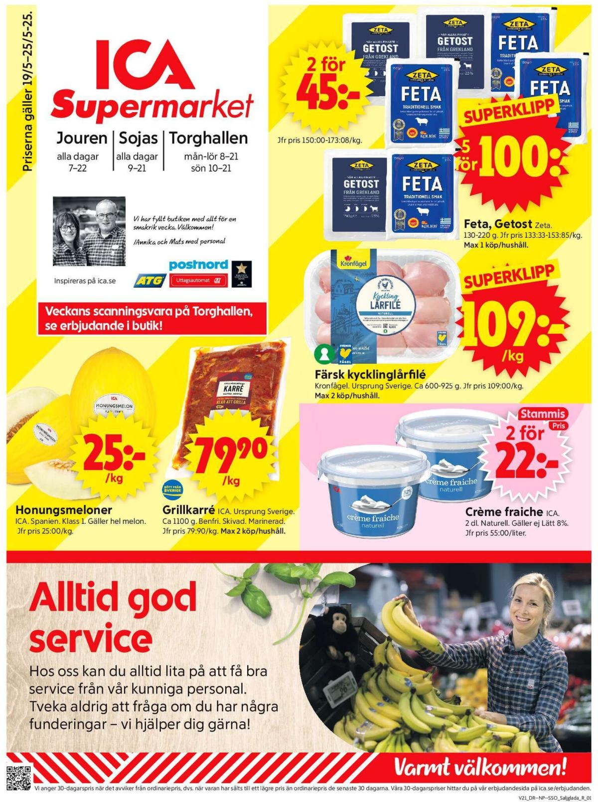 ICA Supermarket-reklambladet giltigt från 19/05 - 25/05