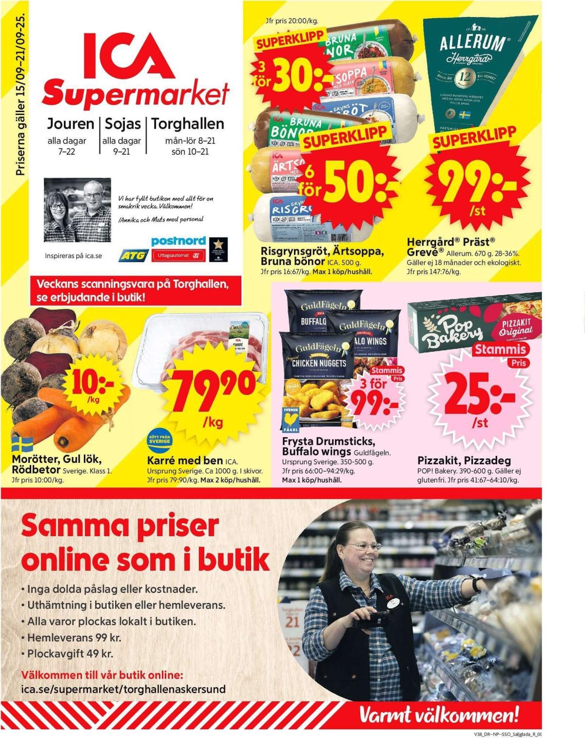 ICA Supermarket-reklambladet giltigt från 15/09 - 21/09