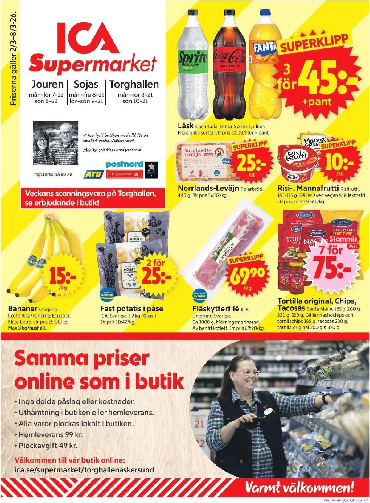 ICA Supermarket-reklambladet giltigt från 02/03/2026 - 08/03/2026