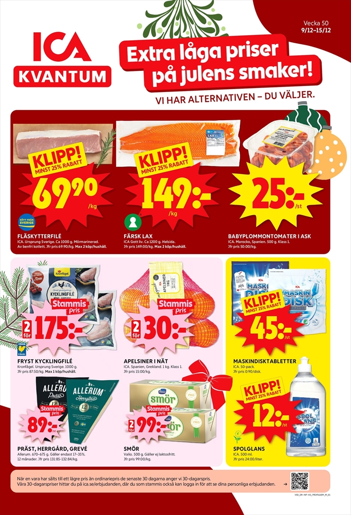 ICA Kvantum-reklambladet giltigt från 09/12 - 15/12