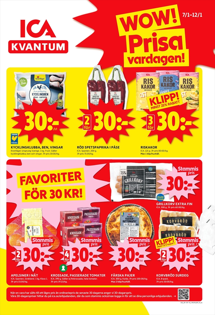 ICA Kvantum-reklambladet giltigt från 07/01 - 12/01