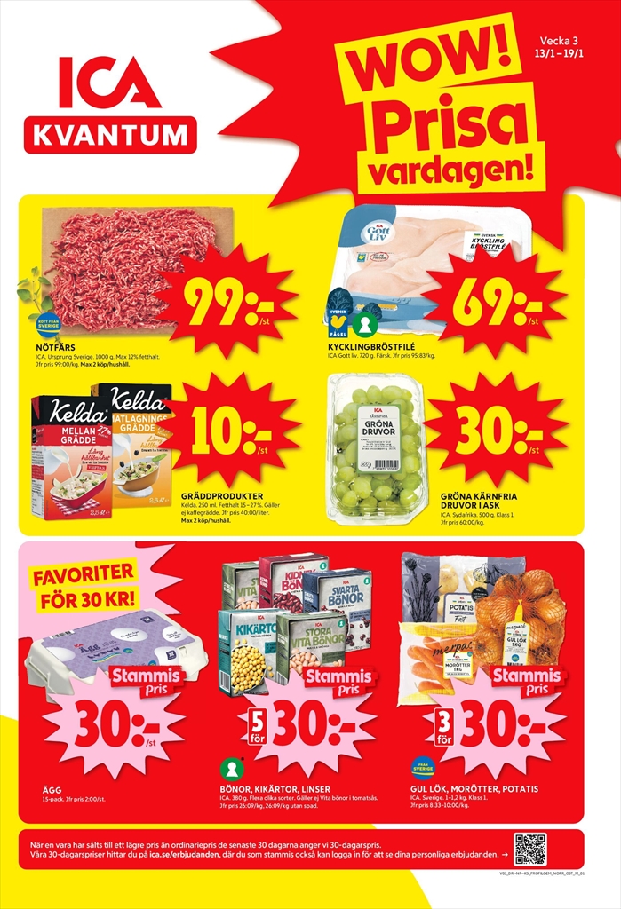 ICA Kvantum-reklambladet giltigt från 13/01 - 19/01