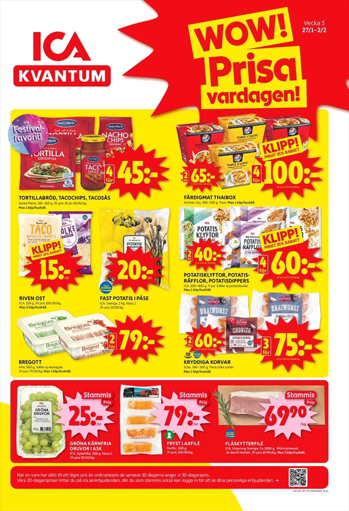 ICA Kvantum-reklambladet giltigt från 27/01 - 02/02