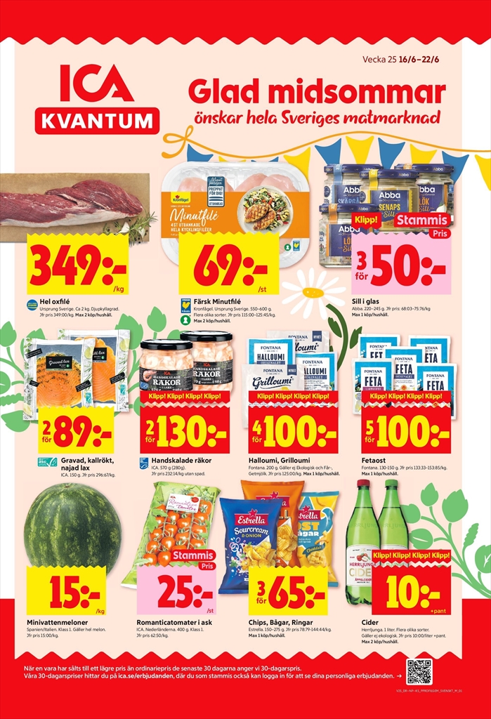 ICA Kvantum-reklambladet giltigt från 16/06 - 22/06