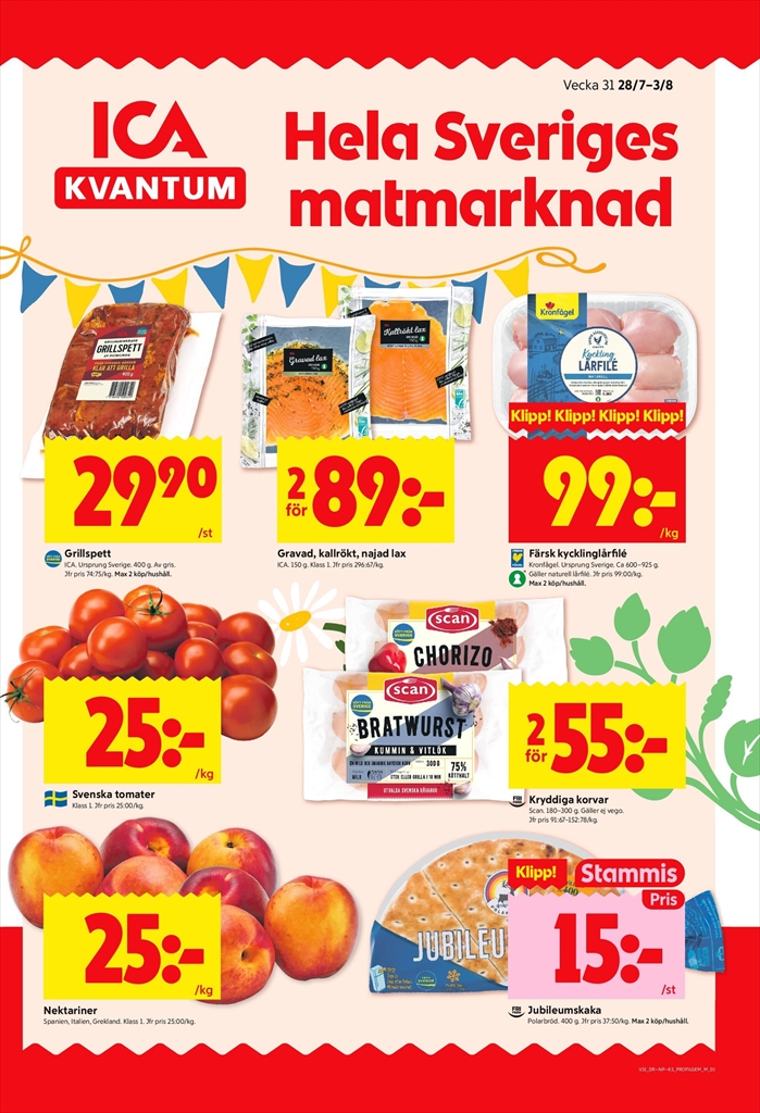 ICA Kvantum-reklambladet giltigt från 28/07 - 03/08