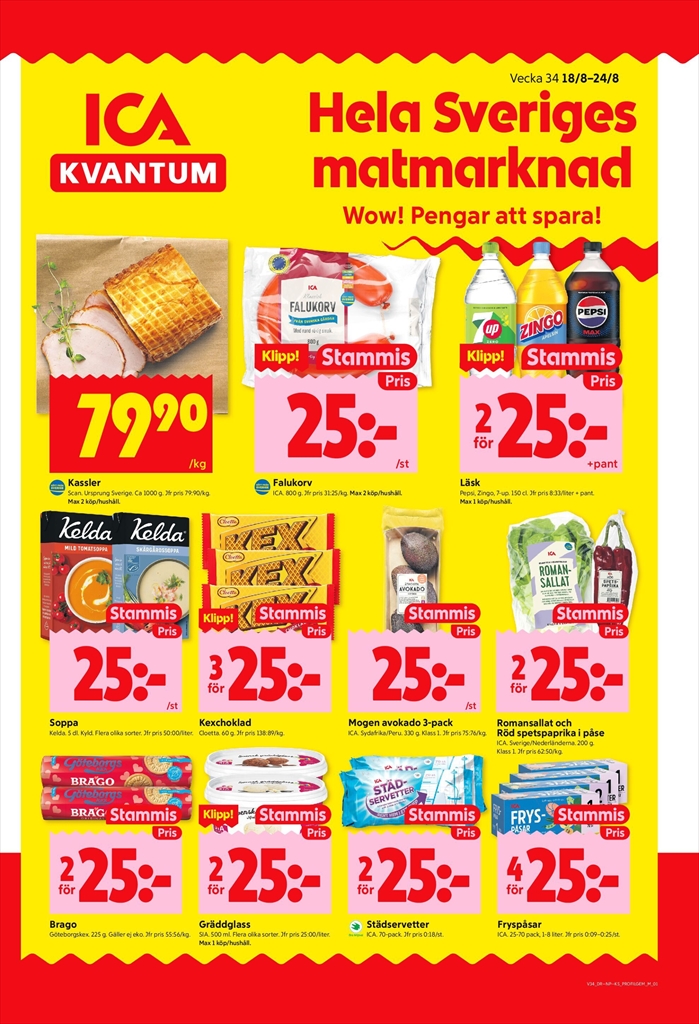 ICA Kvantum-reklambladet giltigt från 18/08 - 24/08