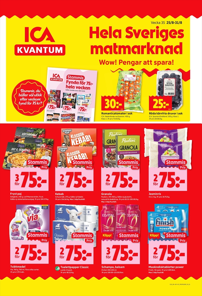 ICA Kvantum-reklambladet giltigt från 25/08 - 31/08