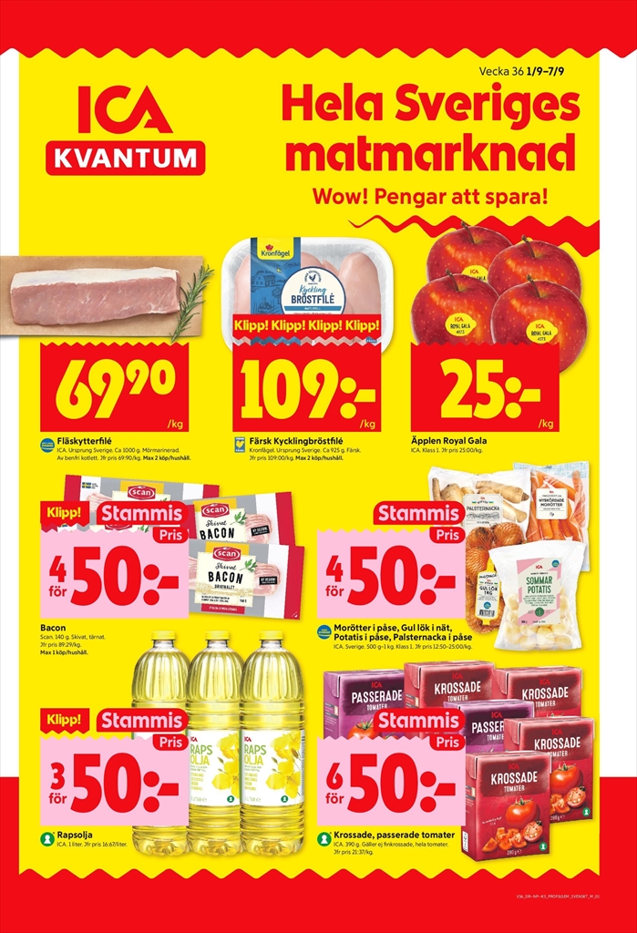 ICA Kvantum-reklambladet giltigt från 01/09 - 07/09