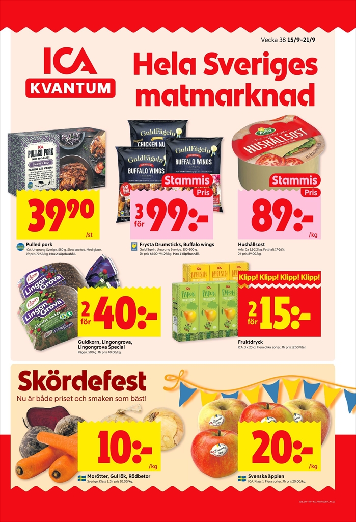 ICA Kvantum-reklambladet giltigt från 15/09 - 21/09