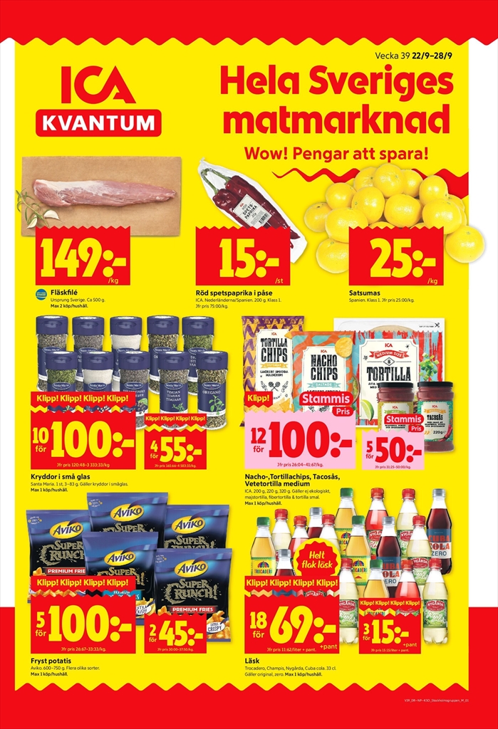 ICA Kvantum-reklambladet giltigt från 22/09 - 28/09