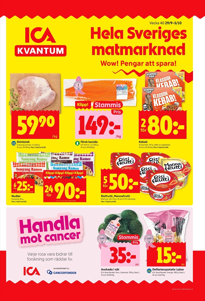 ICA Kvantum-reklambladet giltigt från 29/09 - 05/10