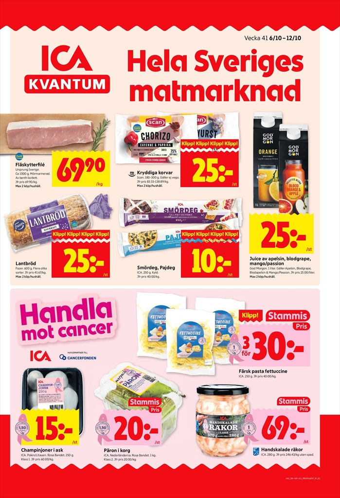 ICA Kvantum-reklambladet giltigt från 06/10 - 12/10
