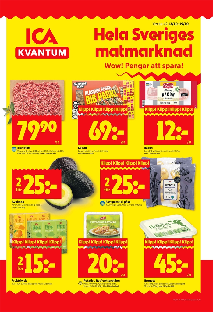 ICA Kvantum-reklambladet giltigt från 13/10 - 19/10