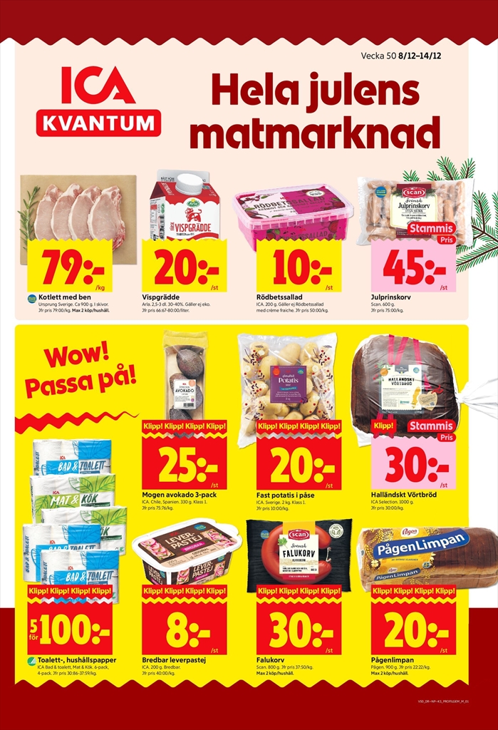 ICA Kvantum-reklambladet giltigt från 08/12 - 14/12
