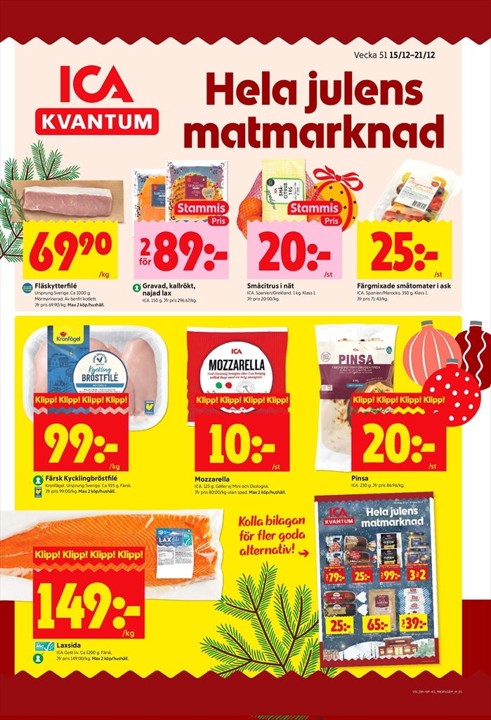 ICA Kvantum-reklambladet giltigt från 15/12 - 21/12