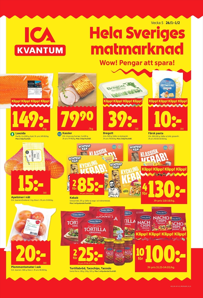 ICA Kvantum-reklambladet giltigt från 26/01 - 01/02